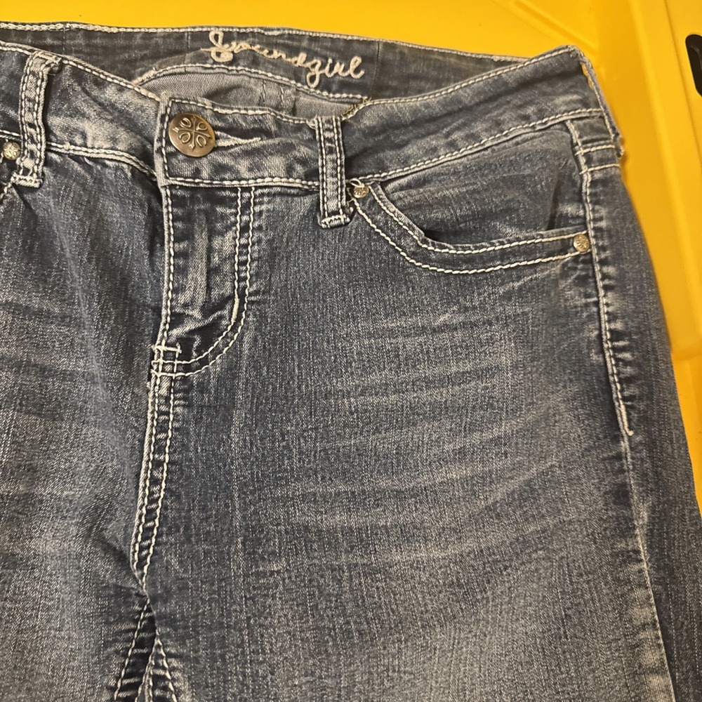 Vintage Soundgirl Women's Distressed Denim Jeans‎ Blue Size 9 - Picture 7 of 14